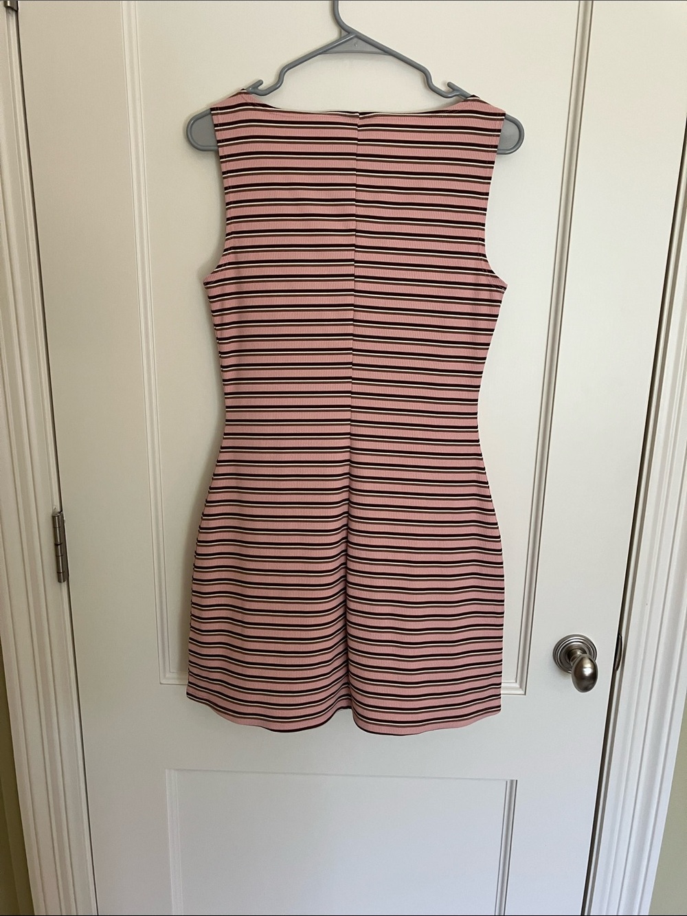 Reformation Pink & Black Striped Sleeveless Mini Dress - Picture 4 of 5
